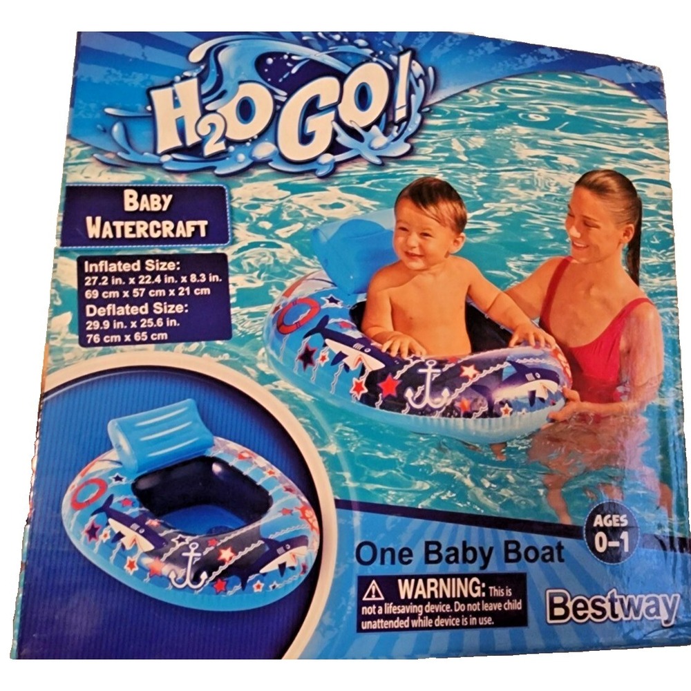 H2O Go! Shark Baby Watercraft Baby Pool Float NEW‎